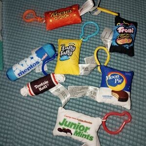 Assorted Candy Brand Plush  Keychains NWOT 7 Kinds Of 🍭